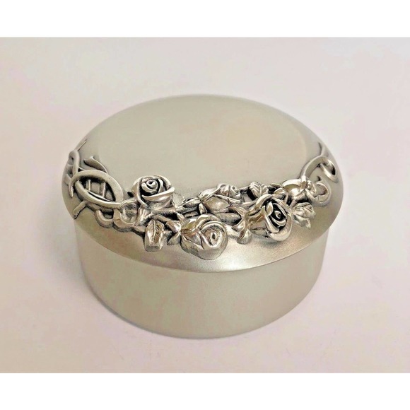 Royal Selangor Pewter 1885 Roses Trinket Box - Picture 1 of 7